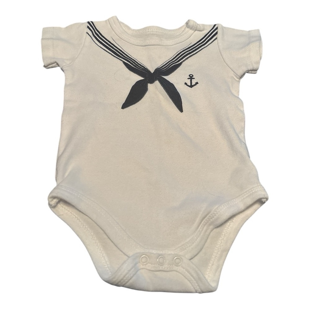Nautical Cream Baby Onesie